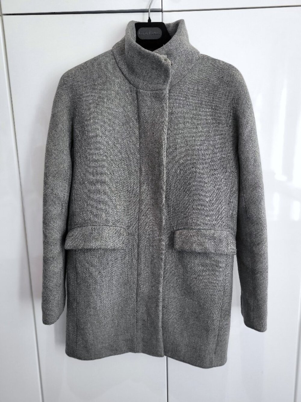 J. Crew Cocoon Coat in Italian Stadium-Cloth Wool Grey Size 0